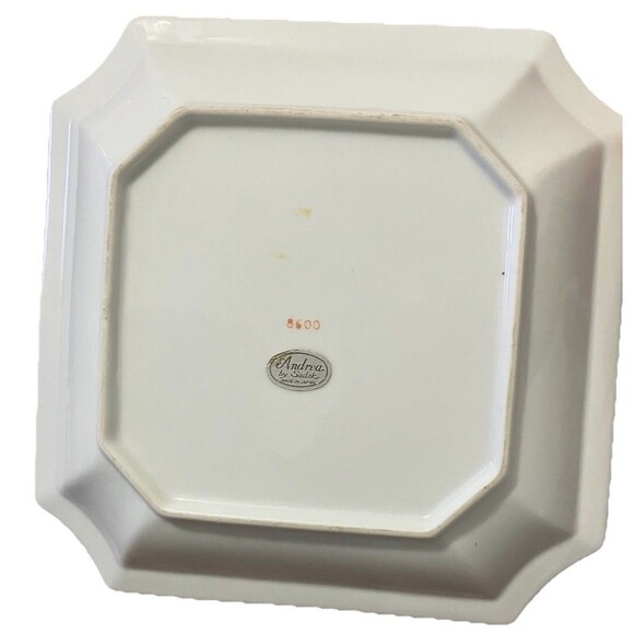 Vintage Andrea By Sade Chinoiserie Tray Oriental Floral Dish k Japan 8726 - Picture 12 of 12